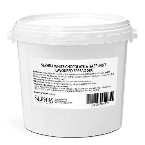 Sephra White Chocolate Hazelnut Spread 5kg